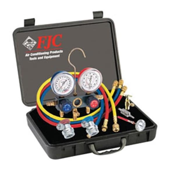 Fjc 6785 R134A Aluminum Manifold Gauge Set And Tool Assortment FJC-6785 - main